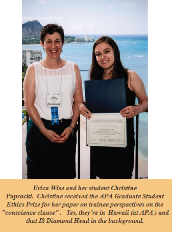 Erica Wise APA Ethics Award